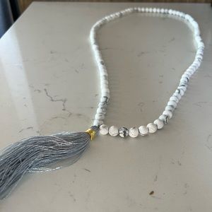 Howlite mandala crystal necklace